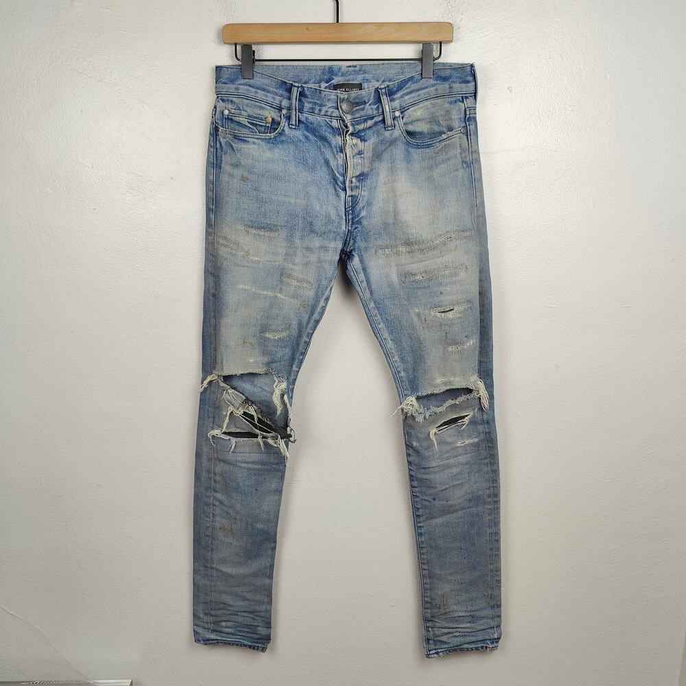 John Elliott The Cast 2 Hanoi Jeans Mens 29 Medium Wash Distressed Made in Japan